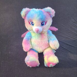 Build a Bear BAB Rainbow Pastel Bear Plush Wings Beary Fairy Friends 16"